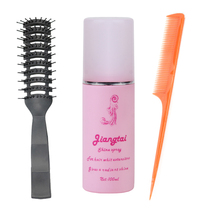 Wig care set sharp tail comb ribs comb care liquid fake hair care anti-frizz soft anti-static three-piece set