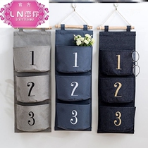 Fabric hanging bag storage bag wall hanging wall hanging type finishing bag wall hanging storage bag closet hanging bag