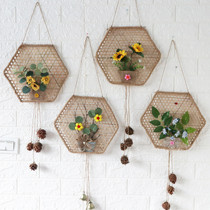 Bamboo net hanging decoration kindergarten ring creation decoration material Forest Department pastoral style creative handmade hemp rope bamboo products hanging decoration