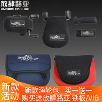 Discharge 4-way sub-drop wheel ladle bundle rod with containing bag fishing rod back bag spinning trolley bag drum wheel bag fishing wheel protective sleeve