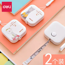 Deli mini tape measure precision soft ruler measurement three-way waist circumference bust hip multi-function clothing tape ruler