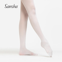 Sansha French Sansha children ballet dance socks White female pantyhose thin stockings Dance performance big socks