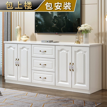 Solid wood TV cabinet modern minimalist living-room cabinet small family type TV cabinet lockers High-style bedroom cabinet Dining Side Cabinet