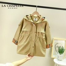 La Xiabel childrens clothing girl windbreaker coat spring and autumn fashion Childrens cotton long autumn coat