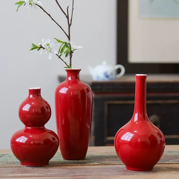 郎窑红釉陶瓷花瓶-郎窑红釉陶瓷花瓶促销价格、郎窑红釉陶瓷花瓶品牌- 淘宝