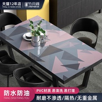Desktop soft glass PVC tablecloth Waterproof anti-scalding oil-proof wash-in plastic flower-shaped table mat coffee table thick crystal plate