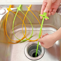 Floor drain hair hair cleaner Toilet pass Sewer dredge tool Kitchen pipe dredge