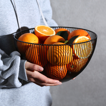 Not too late Nordic iron fruit basket creative storage drain basket home living room coffee table fruit bowl hollow fruit pot