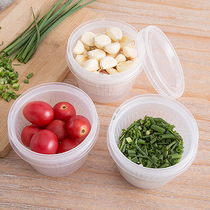Refrigerator spring onion storage box Spring onion ginger garlic drain fresh box Sealed kitchen vegetable plastic food finishing box artifact