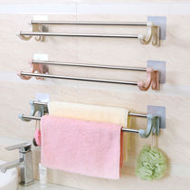 Bathroom Towel Hook Free to punch Rack Kitchen Rag Hook Powerful Viscose Toilet Hanging Clothes Towel Rod