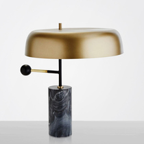 Post-modern simple marble lamp Nordic living room study bedroom bedside designer model room pot cover lamp