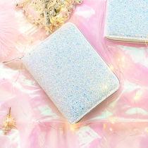 kinbor creative hand book self-filling schedule zipper bag efficiency this plan book A6 rainbow diamond chip texture diary notebook