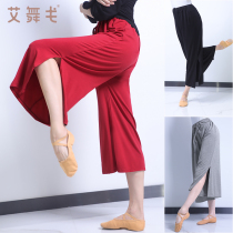 Dance pants women loose classical national modern dance wide leg pants adult art test exercise pants modal yoga pants