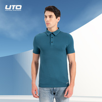 UTO leisurely mens sports polo shirt summer moisture-absorbing breathable short-sleeved womens perspiration quick-drying short t casual T-shirt