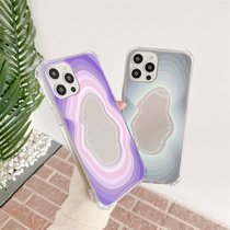 Purple gradient wave mirror for iPhone12 Apple 11ProMax phone case x s xr xsmax