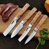 OEM export German outdoor folding mini meat slicing chopper self-driving portable stainless steel knives