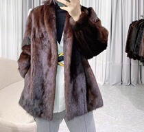 Global antique vintage used store winter imported mink fur grass whole mink warm jacket female quality goods 1