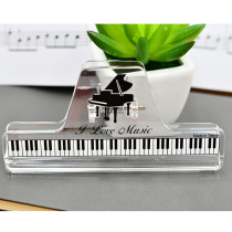 Grand piano score clip Score clip Music stationery Transparent crystal note clip Keyboard shape score fixed clip