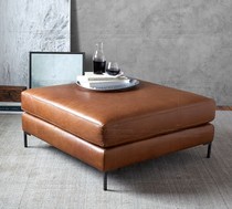 Nordic simple leather sofa stool modern light luxury living room shoe stool clothing store cloakroom stool pedal coffee table