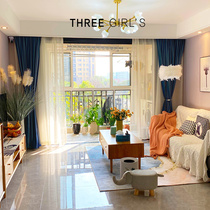 Curtain 2021 new living room velvet cloth 2020 bedroom modern simple light luxury full shading balcony bay window