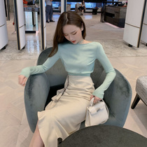 Fish tail skirt set autumn and winter 2021 New goddess Fan Xiaofan irregular ruffle hip dress