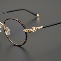 Star private Japanese handmade pure titanium retro small round frame myopia frame Nicholas Tse with tide brand frame