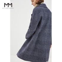 Shopping mall same mm lemon 2019 winter new plaid coat medium length woolen coat female 5aa270741q