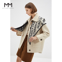 Shopping mall same mm lemon 2019 winter new double faced woolen coat women's design sense woolen coat 5aa170651q