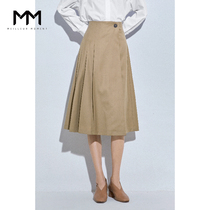 Shopping mall same mm lemon 2020 spring new A-line Khaki Short Skirt high waist skirt women 5b12400201q