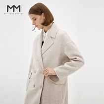 Shopping mall same mm lemon 2019 winter new double faced woolen coat medium length woolen coat female 5aa170371q
