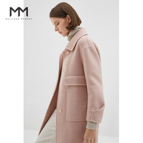 Shopping mall same mm lemon 2019 winter new double faced woolen coat medium length woolen coat female 5aa270851q