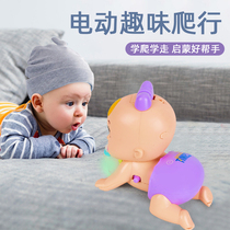 Learn to climb toys infants and young children guide crawling dolls six months baby Electric Music Fun head-up training girl