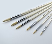 Oil painting pen Xiedetang Bristle round head pointed head Oil painting pen Single number set 767 acrylic oil painting hook pen