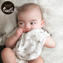 Nest Designs Baby Square towel Newborn Bamboo cotton handkerchief Face towel Gauze Towel 6 pcs