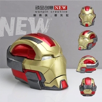Iron man large ashtray with cover personality creative trend home to send Boyfriend holiday Christmas gift ornaments