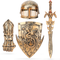 Luminous toys Childrens bow and arrow sword shield combination weapon set Suction cup simulation shooting arrow sports toys