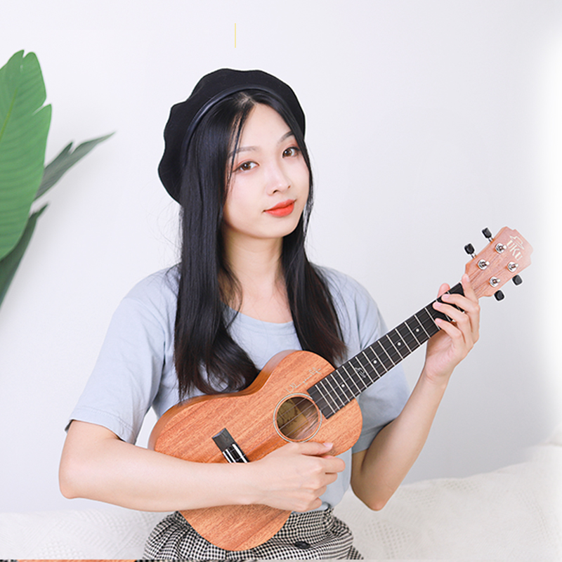 楽しい演奏ウクレレ uku200c 初心者女性楽しい音楽について話すマホガニー子供 23 インチ小型ギター楽器