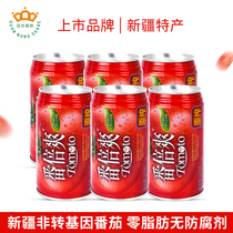 Guannong tomato juice Xinjiang specialty concentrated fruit juice beverage raw pressed light cut-off fruit and vegetable juice doubled 310ml * 6