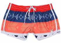 ROXY beach pants womens speed dry stretch seaside resort loose surf pants swim trunks casual shorts three red hot pants