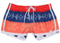 ROXY beach pants womens speed dry stretch seaside resort loose surf pants swim trunks casual shorts three red hot pants