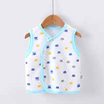  Newborn baby vest spring and autumn wear thin cute men and women baby vest Western style childrens vest autumn and winter cotton