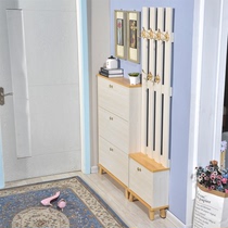 Ultra-thin Nordic shoe cabinet into the home change shoes stool into the door hanger integrated by the Wall porch narrow home simple coat cabinet