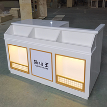 New spot white bakery cashier desk front desk pastry shop counter paint bar supports customization
