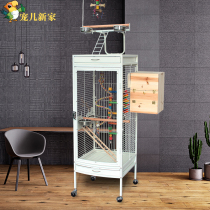 Transparent acrylic anti-bird cage luxury large villa large parrot breeding cage gray parrot cage gray parrot cage household