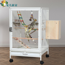 Anti-sprinkling acrylic bird cage Luxury large villa large pet parrot live bird bird cage Household breeding cage