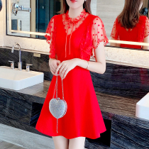 Toast to the bride 2022 new summer wedding small gown skirt woman can usually wear small sub red dress dress