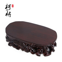  Mahogany root carving stone base decoration Buddha statue Taishan stone tray Solid wood flower pot landscape bracket cushion height can be grooved