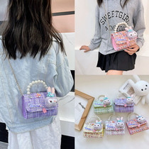 Net red children's bag female cute rabbit girl handbag princess bag fashion foreign style little girl messenger bag