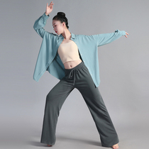 Large size modern dance shirt jazz dance Uniform uniform men and women with elegant loose dance clothing costume performance jacket