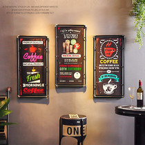 Retro nostalgic iron water pipe wood decoration painting hanging picture bar net cafe wall decoration wall hanging